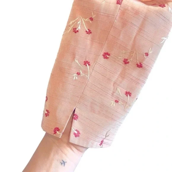 Pink Floral Lightweight Summer/Spring Blazer Jacket Boho Cottagecore Style - Picture 11 of 12